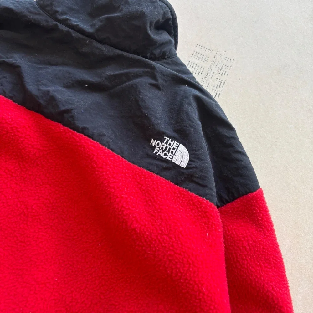 Vintage‎ 90s The North Face Denali Fleece Jacket XL Red Black Made in USA